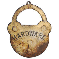 Antique Turn of the Century Cast Iron Hardware Trade Sign