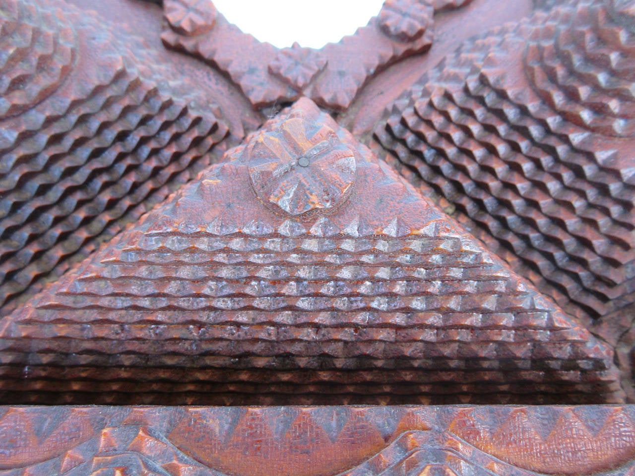 Tramp Art Masterpiece Comb Case, circa 1900