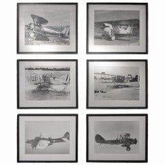 Used Set of Six Black & White US Navy Plane Photos