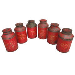 Antique Turn of the Century Spice Jars