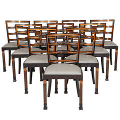 Set of Ten Erik Chambert Chairs