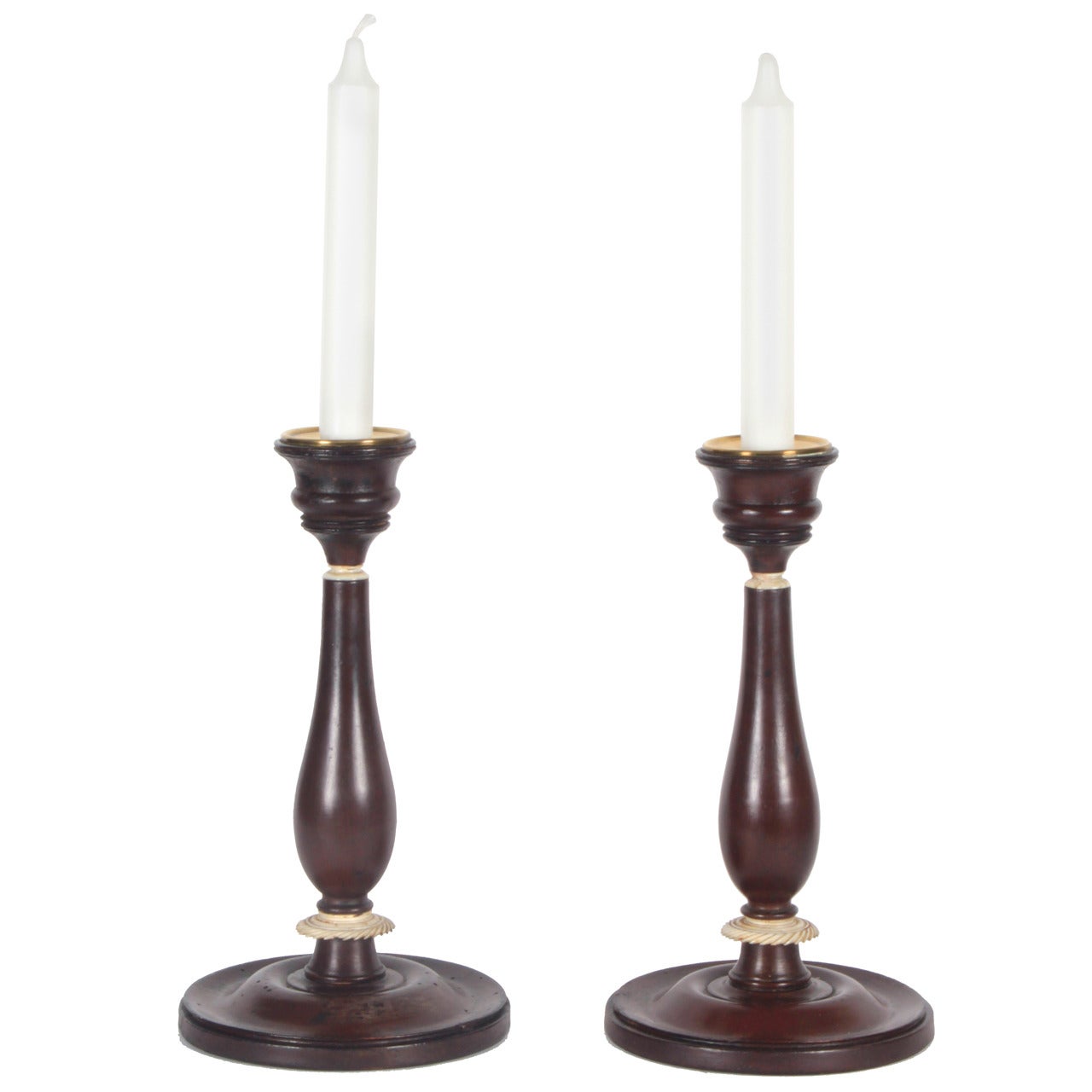 Pair of Danish Candlesticks For Sale