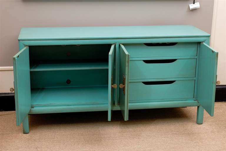 Late 20th Century Rare Ray Sabota Buffet/Chest/Credenza in Turquoise