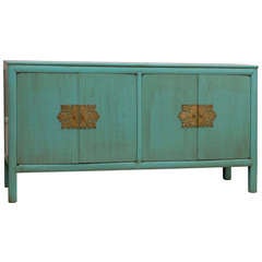 Rare Ray Sabota Buffet/Chest/Credenza in Turquoise