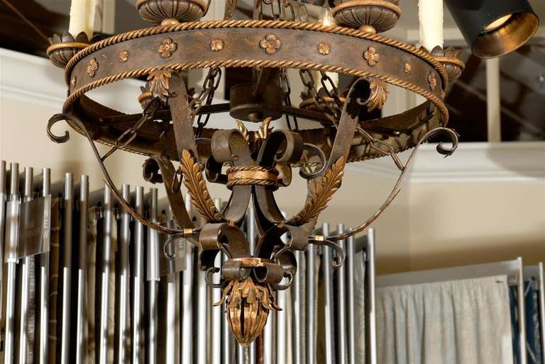 Louis XIV Style Six Light Chandelier In Excellent Condition In Atlanta, GA