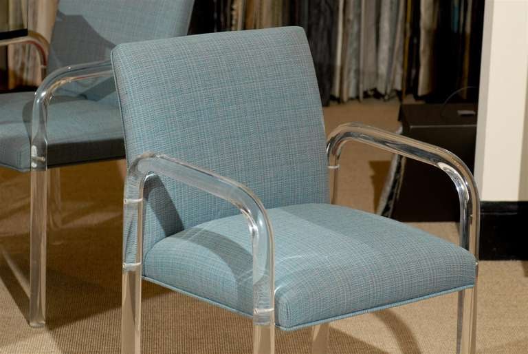 Modern Lucite Arm Chairs in the Style of Charles Hollis Jones 3