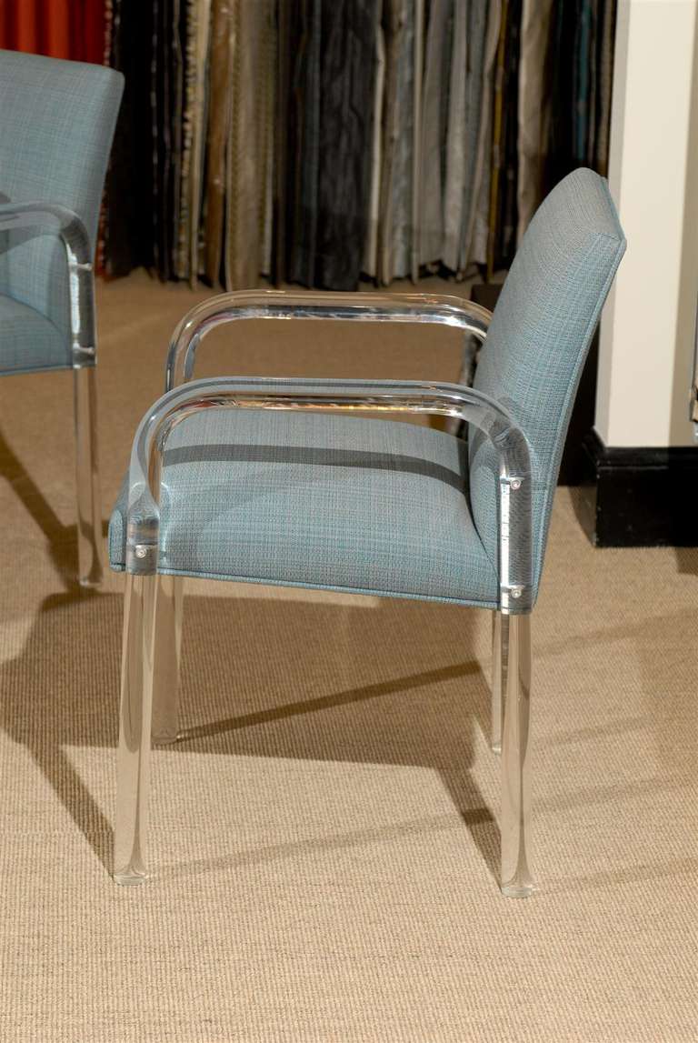 Modern Lucite Arm Chairs in the Style of Charles Hollis Jones 4
