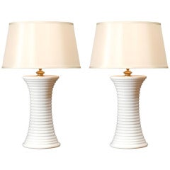 Wonderful Pair of Large Scale Vintage Ceramic Lamps 7