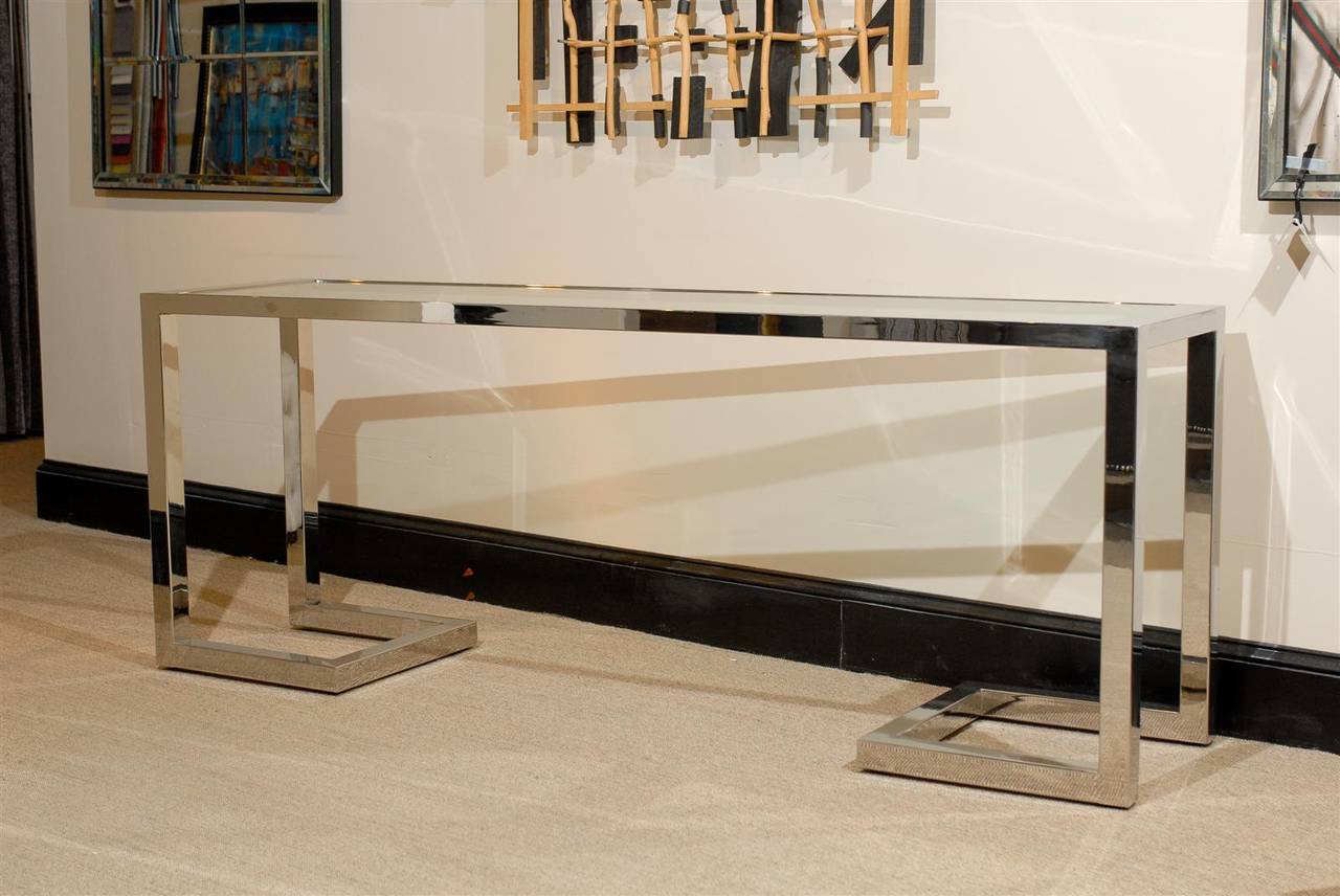 Chrome Console Table with a 3/8