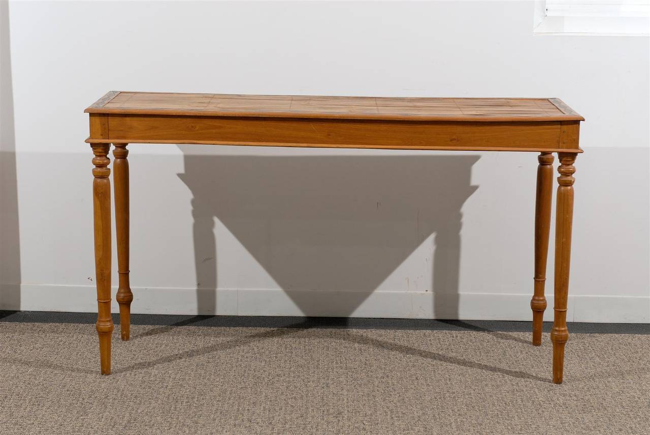 Anglo-Indian Bamboo and Wood Console In Good Condition In Atlanta, GA