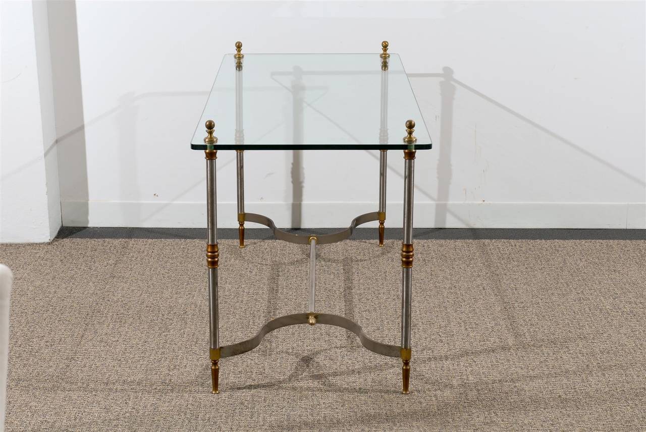 Italian Glass Top Directoire Style Console in the Jansen Style