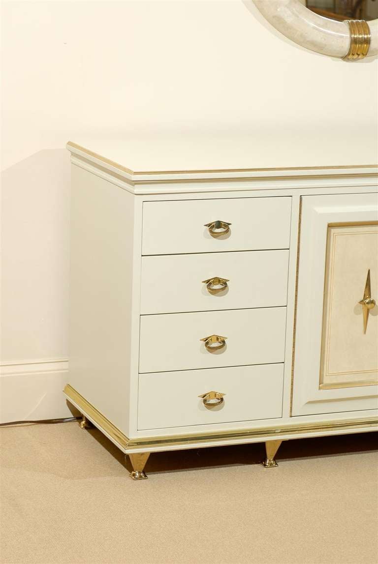 A Remarkable Chest/ Buffet/Credenza by American of Martinsville in Cream Lacquer 1