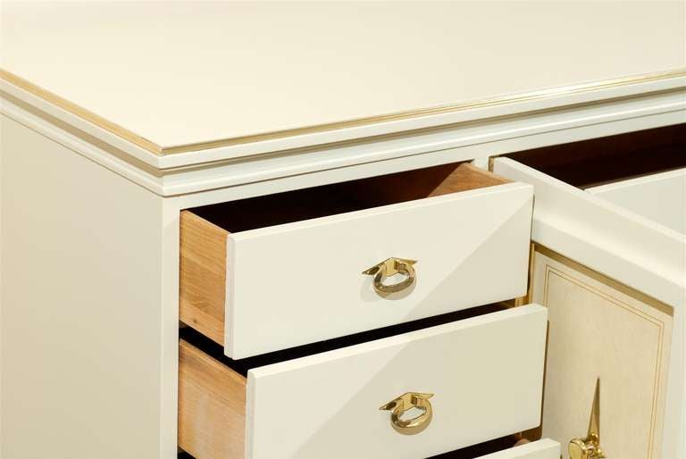 A Remarkable Chest/ Buffet/Credenza by American of Martinsville in Cream Lacquer 2