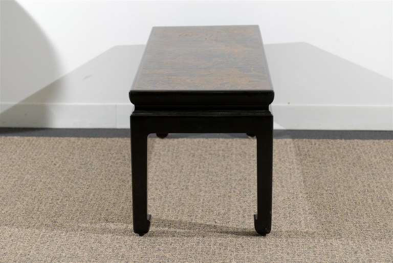 Mid-20th Century Black Lacqured Chinese Style Coffee Table For Sale