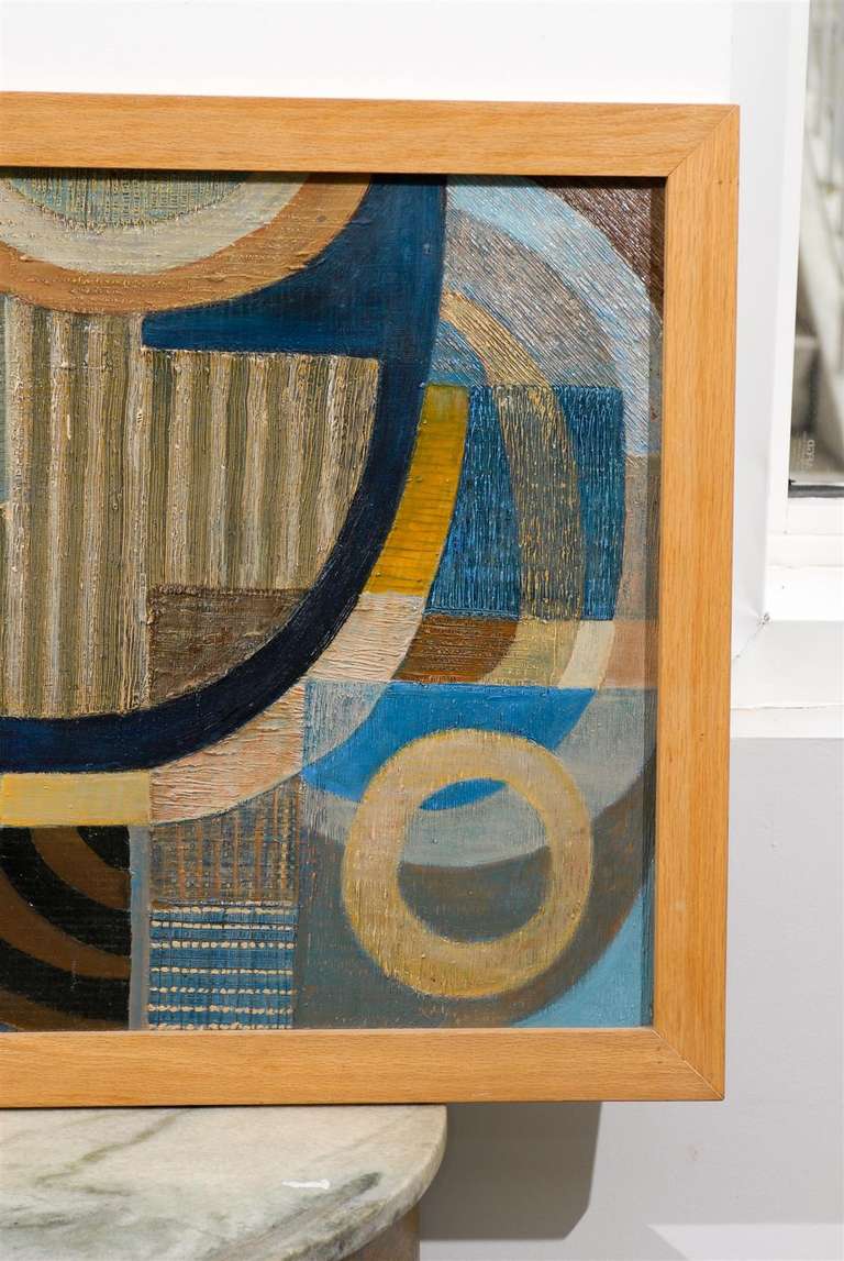 American Textured Oil Painting on Board 