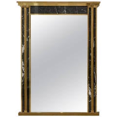 Black Marble and Brass Mirror