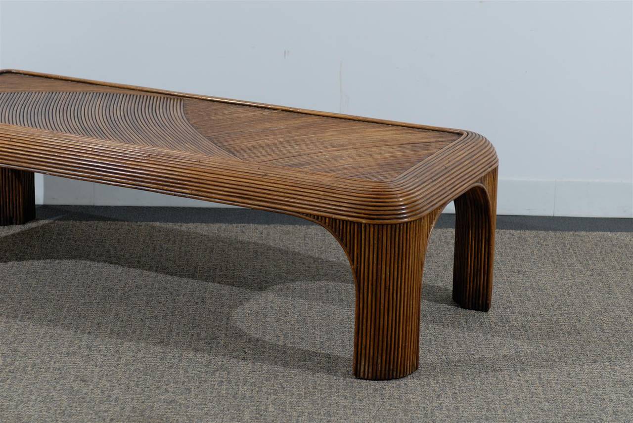 Asian Inspired Split Reed Coffee Table 1