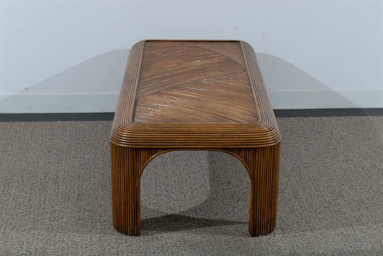 Asian Inspired Split Reed Coffee Table 3