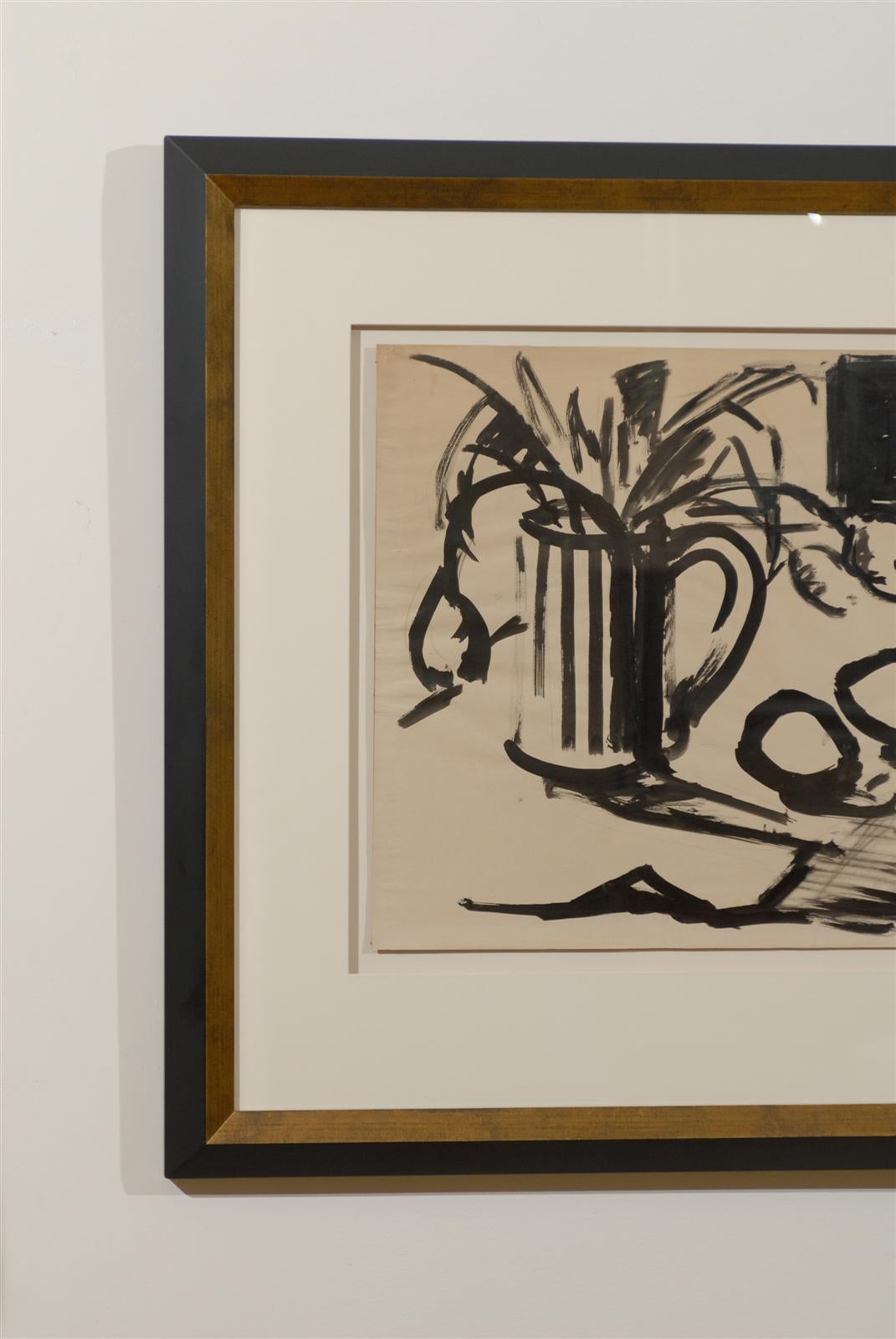 Gouache Still Life Painting, Signed and Dated 1941 2
