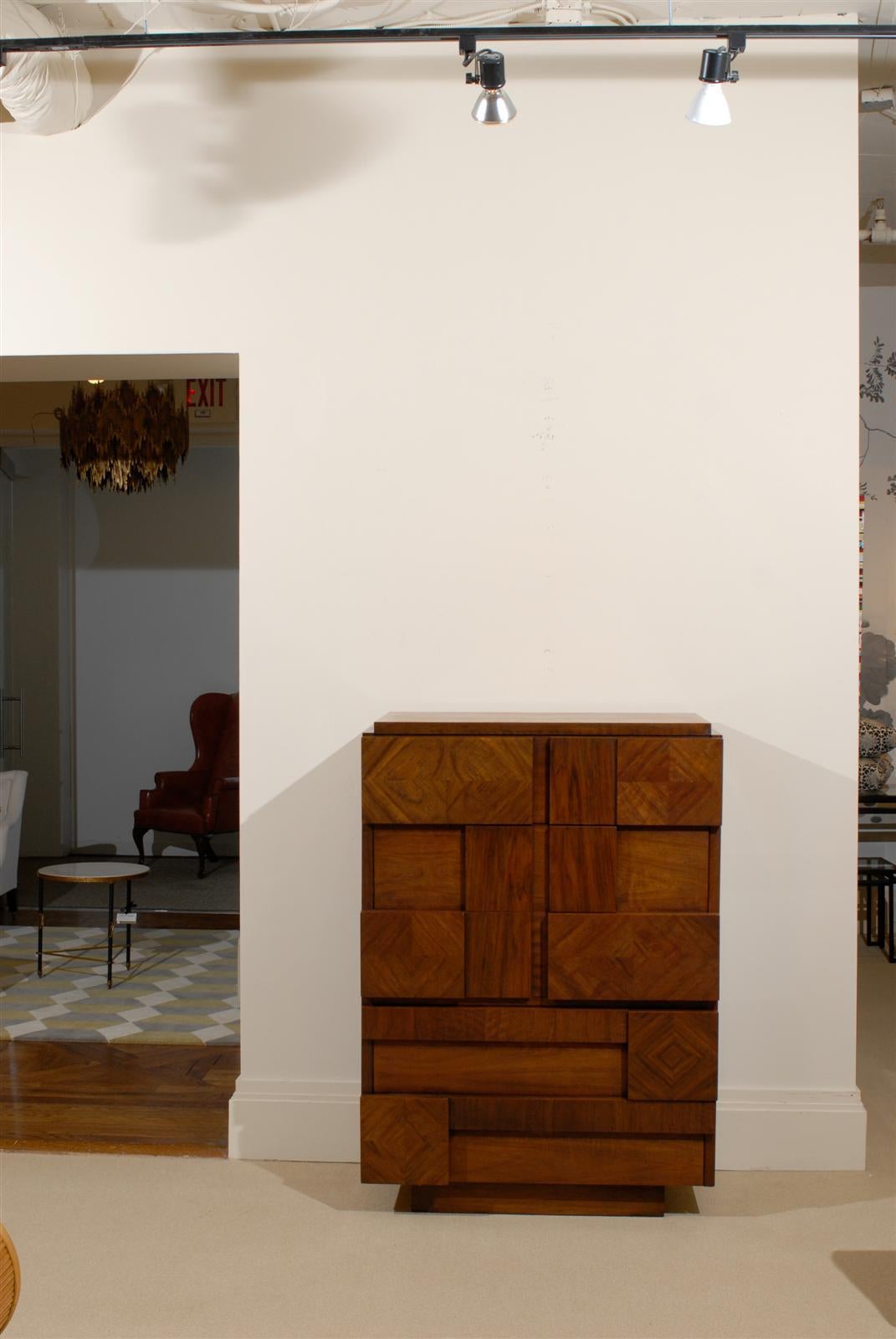North American Brutalist Five-Drawer Chest by Lane Furniture