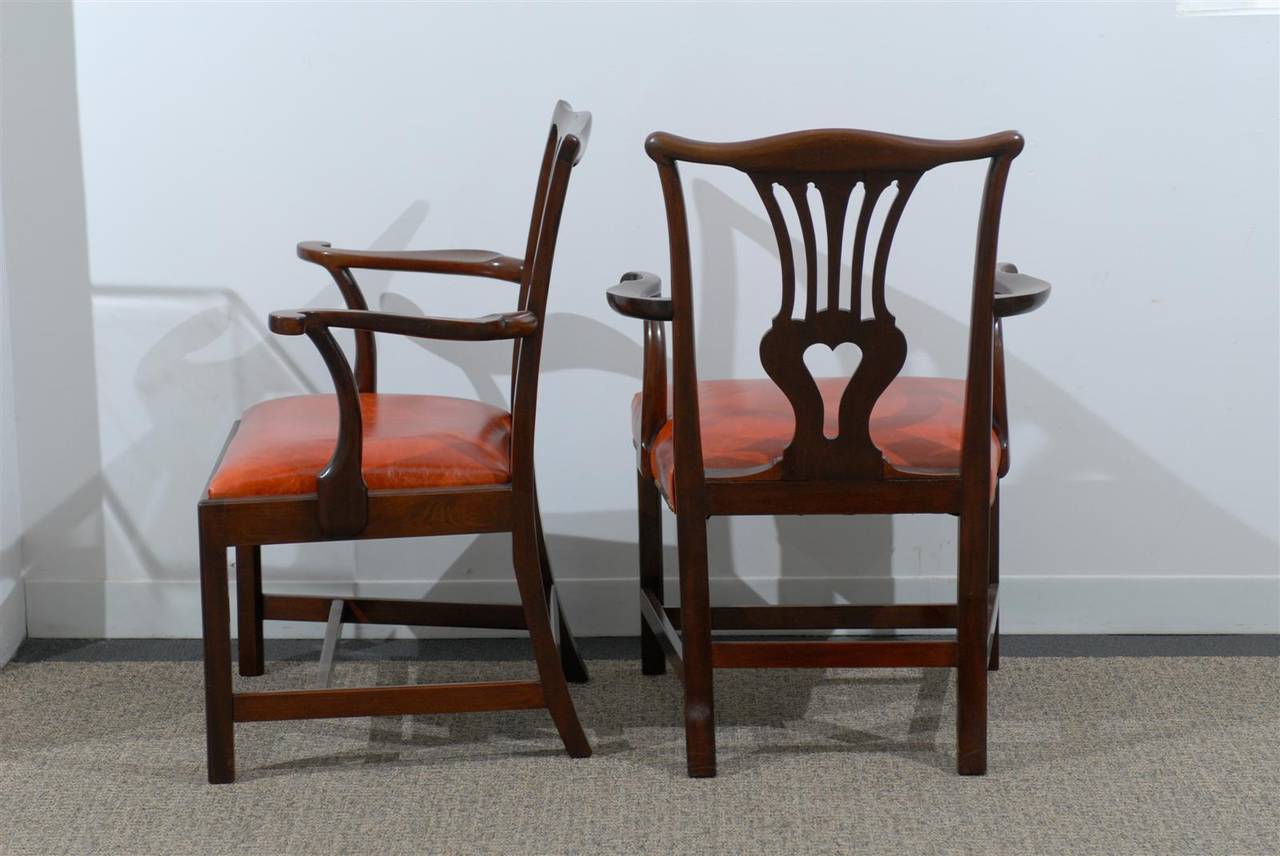 Working Pair of Chippendale Armchairs in Mahogany 4