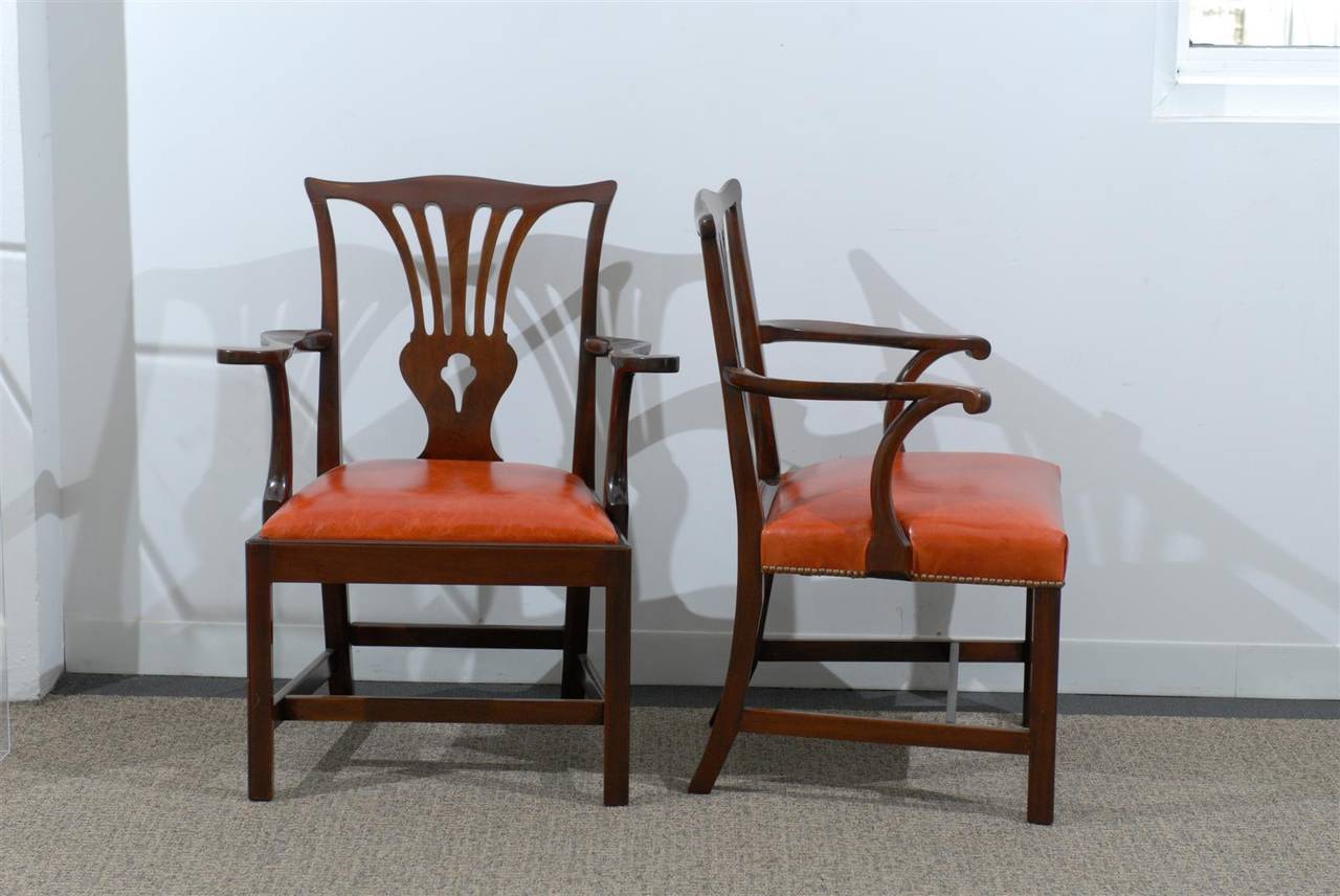 Working Pair of Chippendale Armchairs in Mahogany 2