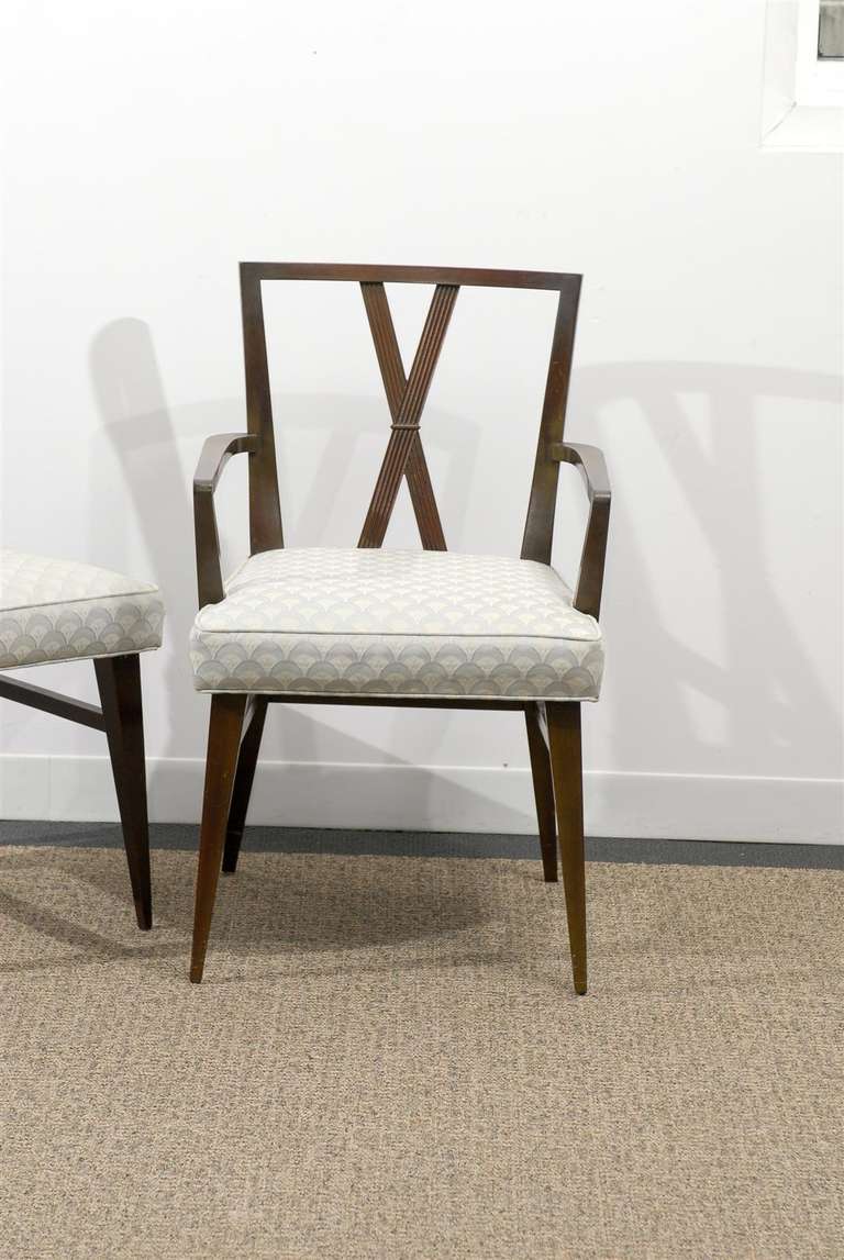 Exquisite Set of Six ( 6 ) Dining Chairs by Tommi Parzinger for Charak 1