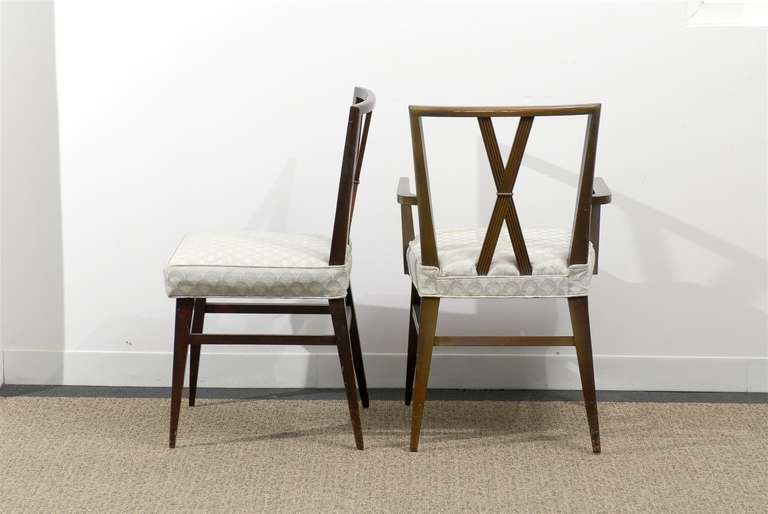 Mid-20th Century Exquisite Set of Six ( 6 ) Dining Chairs by Tommi Parzinger for Charak