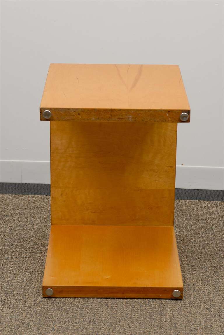 Unknown Wonderful Pair Milo Baughman Style End Table/Night Stands in Maple For Sale