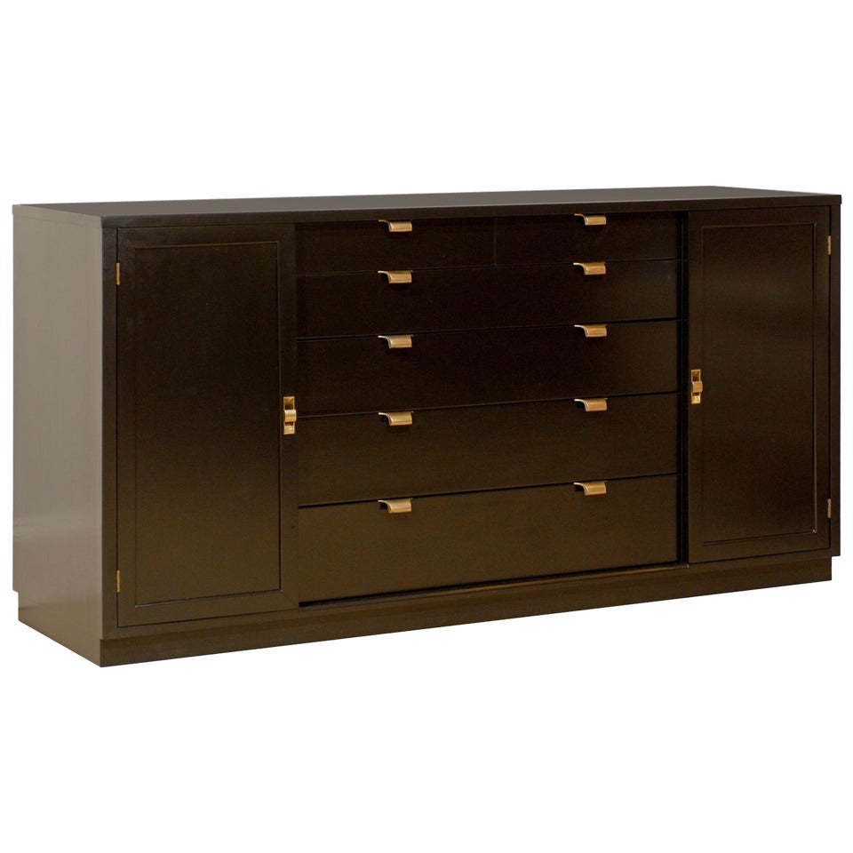 Stunning Edward Wormely Chest/Buffet/Credenza in Black Lacquer