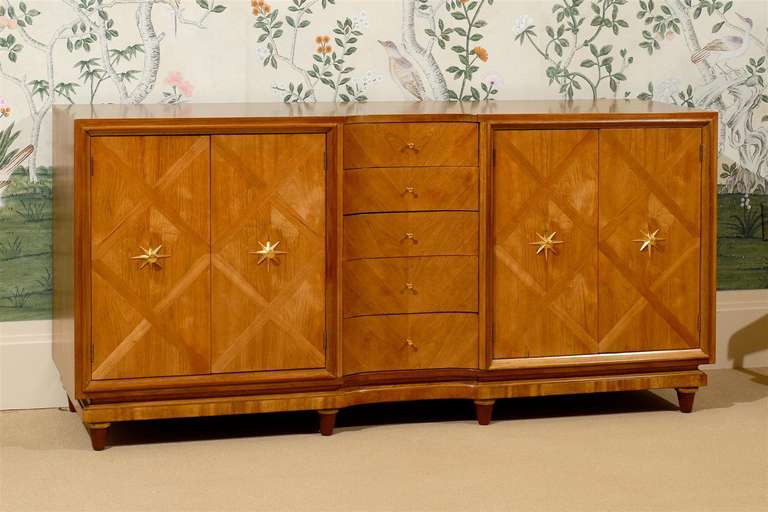 Mid-Century Modern Breathtaking Chest/Buffet by American of Martinsville with Parquerty Doors