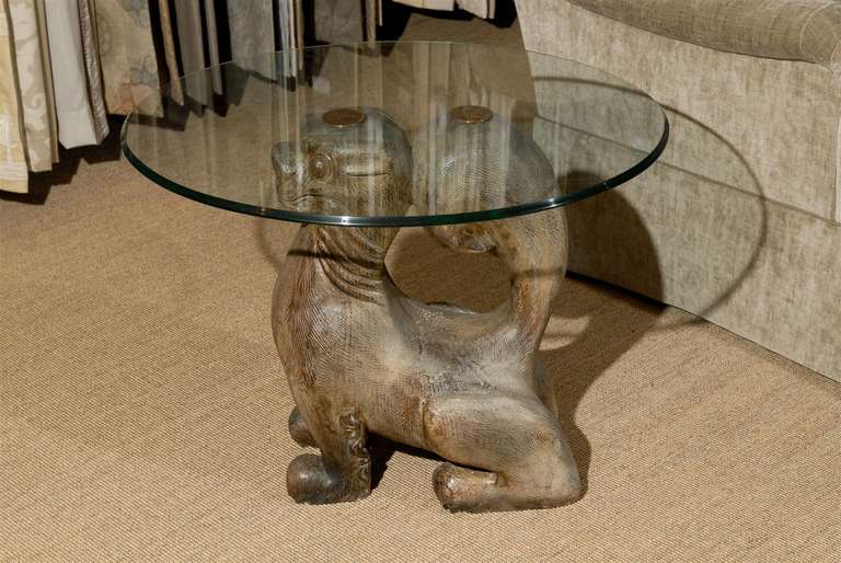 carved animal tables