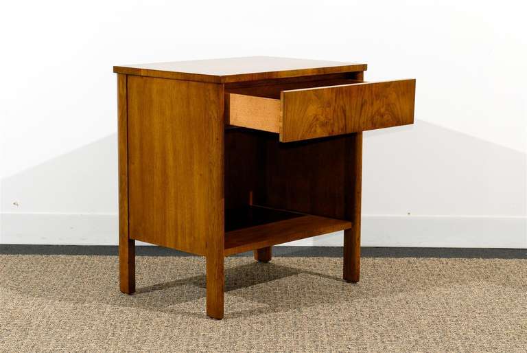 Mid-20th Century A Rare and Wonderful Pair of Widdicomb End Tables/Night Stands in Walnut