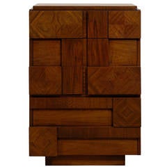 Brutalist Five-Drawer Chest by Lane Furniture