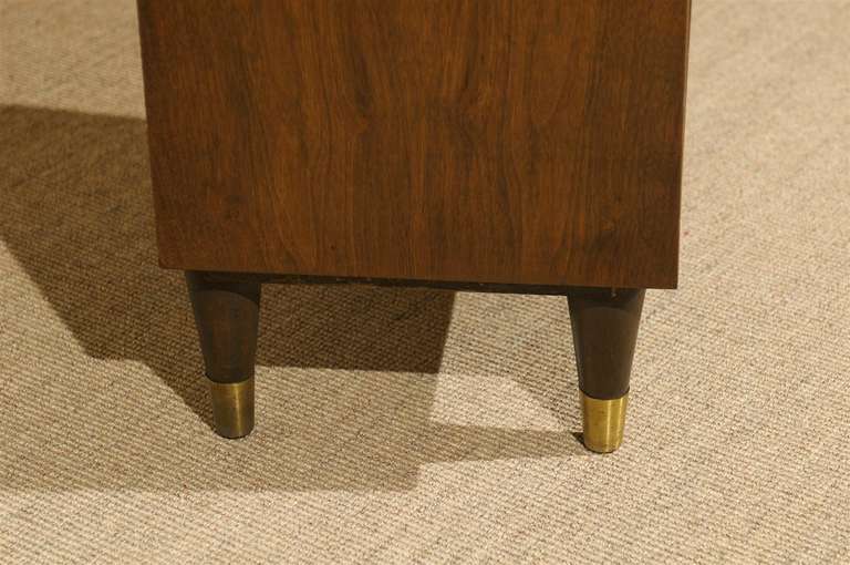 Stylish Modern End Tables/Night Stands in Walnut 1