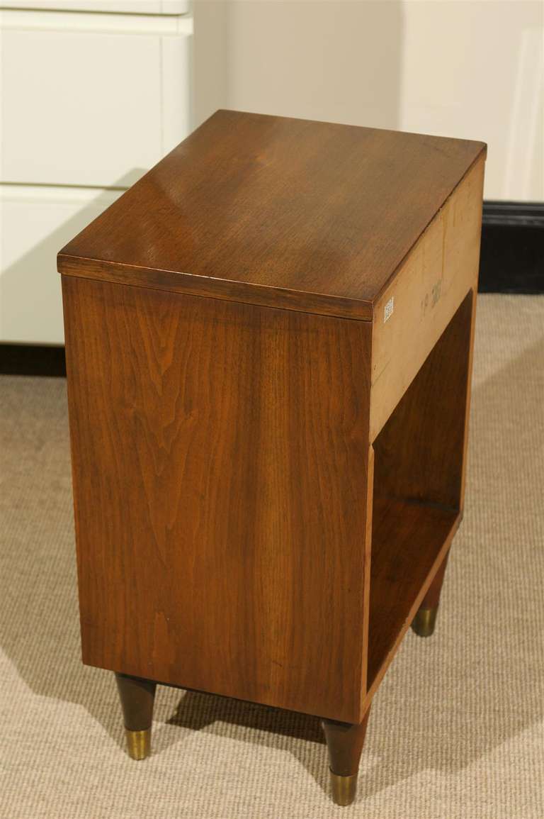 Mid-20th Century Stylish Modern End Tables/Night Stands in Walnut