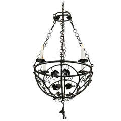 Iron Chandelier with Four Lights