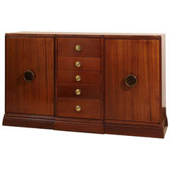 Exquisite Tommi Parzinger Buffet/Credenza in Ribbon Mahogany