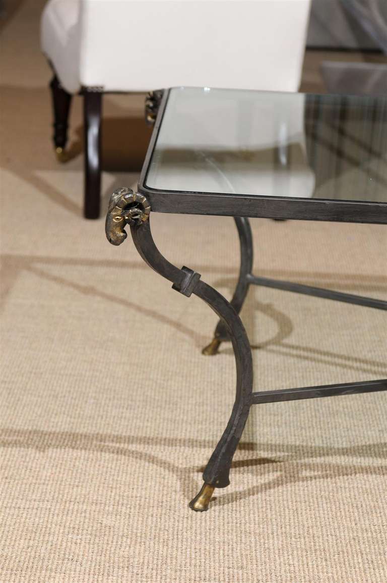 Mid-20th Century Directoire Style Iron Coffee Table