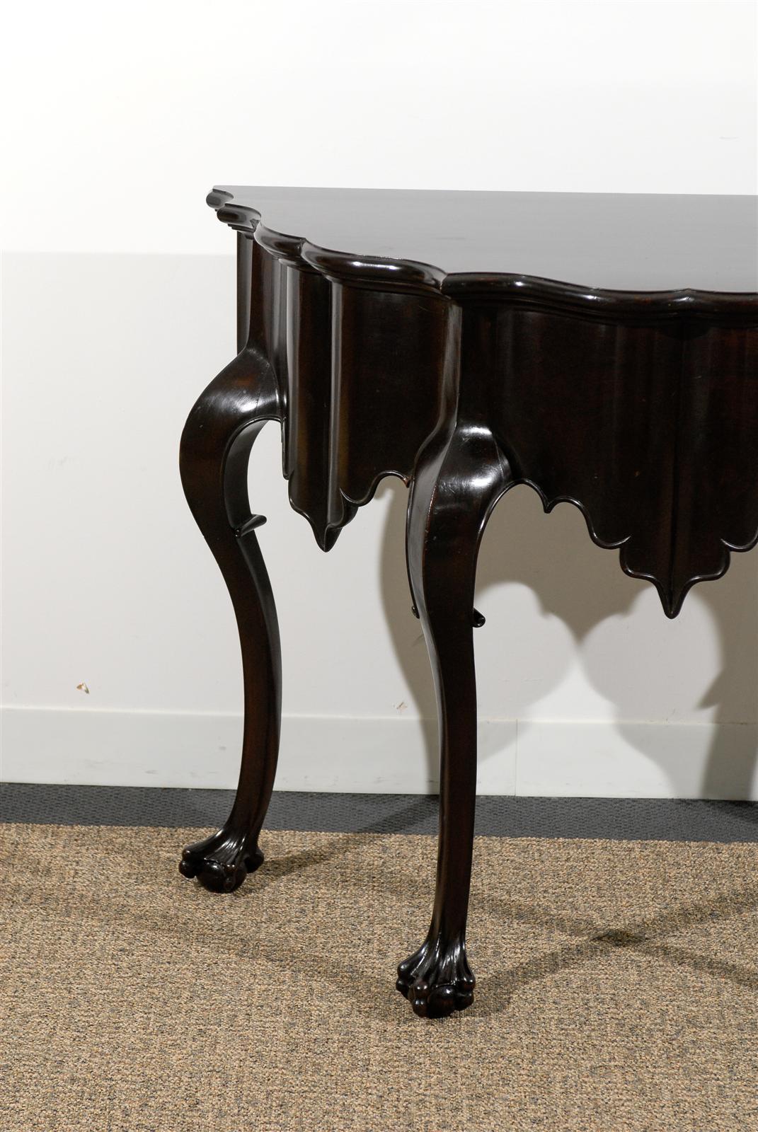 Beautiful Chippendale Console Table with Maker's Mark 1