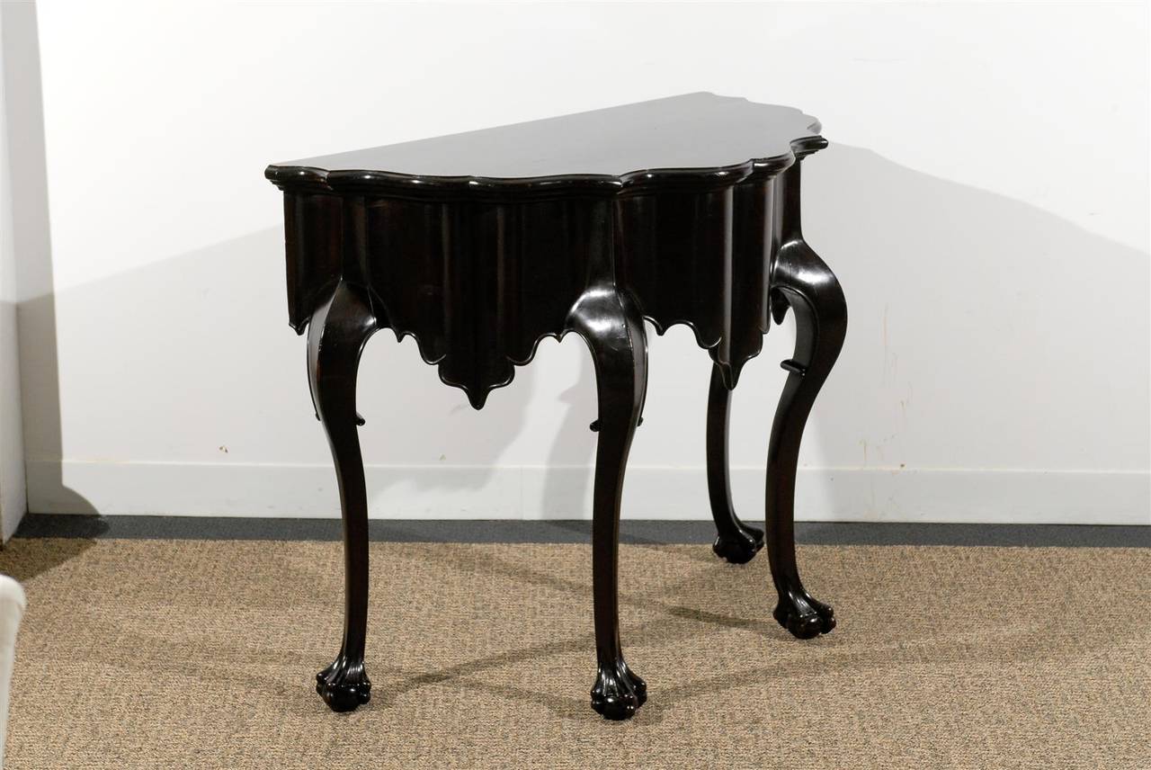 20th Century Beautiful Chippendale Console Table with Maker's Mark