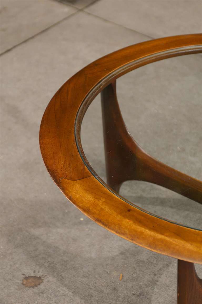 Mid-Century Modern Stunning Walnut Amoeba Coffee Table by Lane