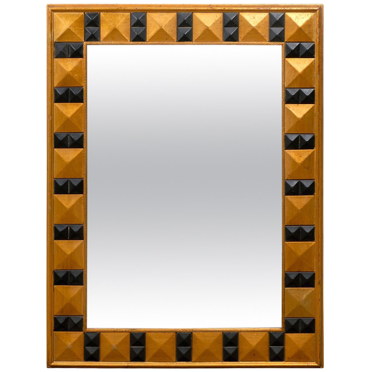 Italian Giltwood and Painted Beveled Mirror