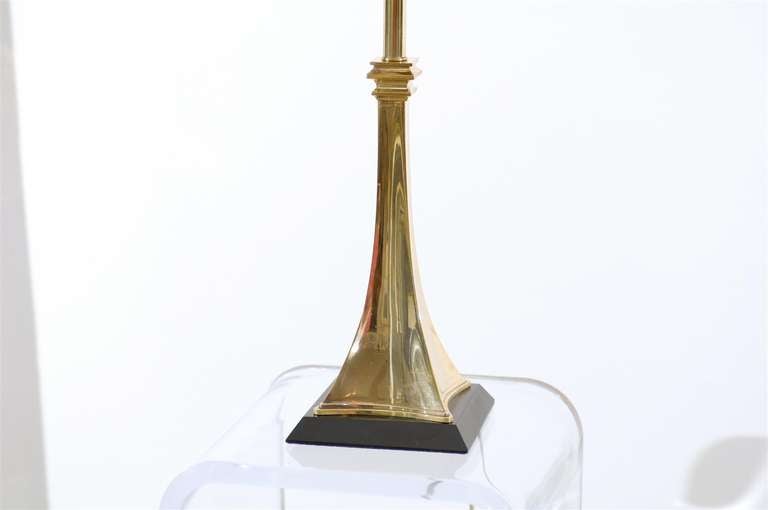 Elegant Pair of Modern Lamps in Brass 2