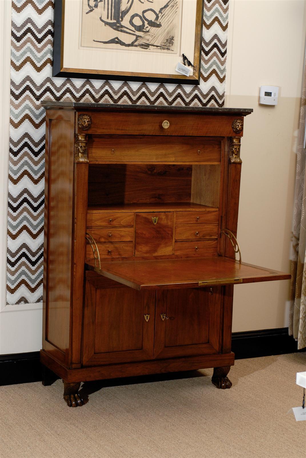 French Empire Secretaire à Abattant