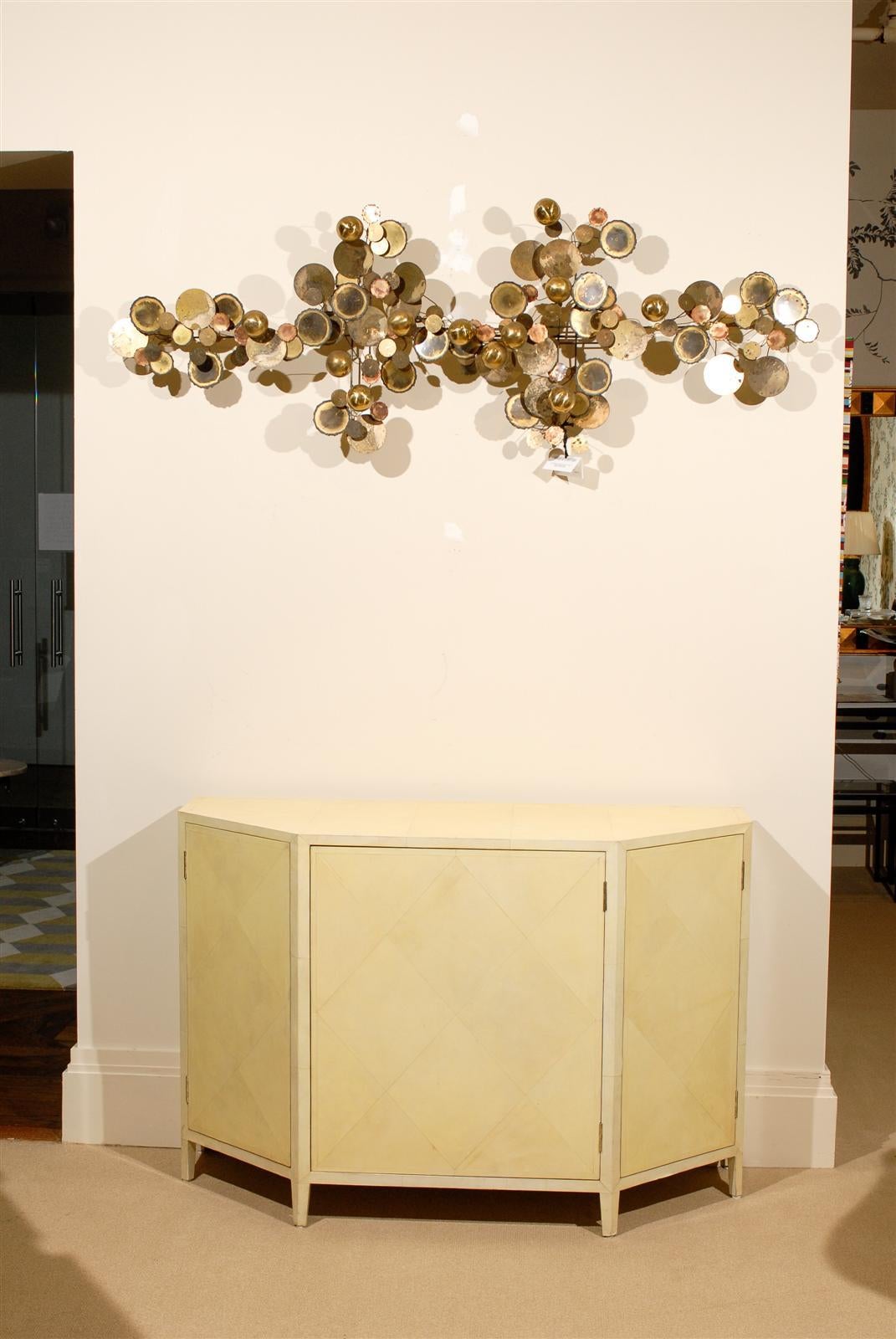 Mid-Century Modern Parchment Covered Buffet