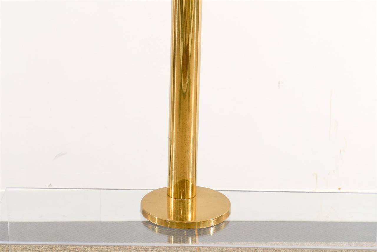 Late 20th Century Modern Brass Floor Lamp