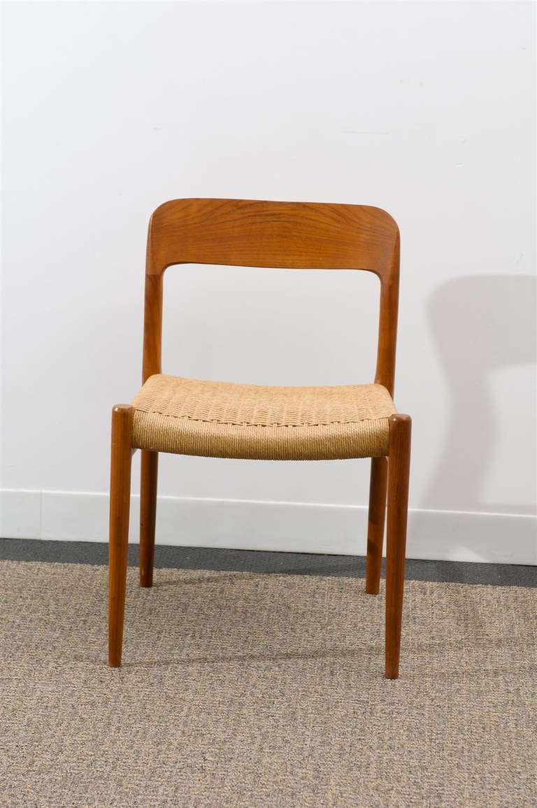 Stellar Original Set of Eight Moller #75 Chairs in Teak 1