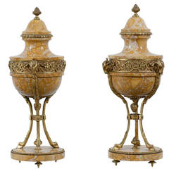 Pair of Bronze and Marble Cassolettes 3