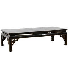 Antique Blacl Lacquered Chinese Coffee Table